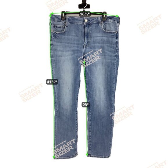 American Eagle Womens 18R Jeans Blue Sky High Skinny Leg Med Wash Denim - Picture 6 of 13